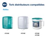 TORK Lot de 6 Bobines Maxi Reflex papier d'essuyage à dévidage central feuille à feuille 114m 1 pli Blanc – Image 3