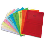 ELBA Boîte de 100 pochettes coins ELCO ORDO format 22x31cm à fenêtre 120g. Coloris assortis 10 couleurs