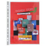 EXACOMPTA Sachet 10 pochettes perforées PREMIUM A4 en polypropylène lisse 14/100e cristal – Image 2