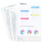 EXACOMPTA Sachet 10 pochettes perforées PREMIUM A4 en polypropylène lisse 14/100e cristal – Image 3