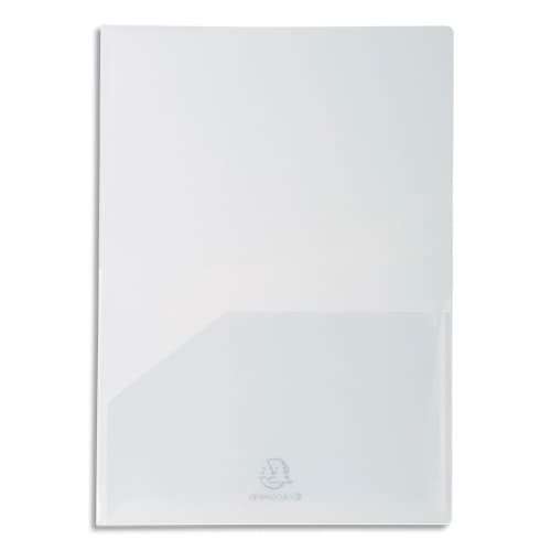 442513_d1.jpg EXACOMPTA Sachet de 10 pochettes-coin double poche polypropylène 20/100e. Format A4/A3. Coloris incolore – Image 1