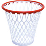PIERRE HENRY Corbeille à papier plastique en forme de panier de basket 32 x 30 cm 12L