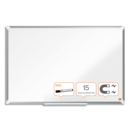 443990_d1.jpg NOBO Tableau blanc acier laqué Premium Plus, 900 x 600 mm – Image 1