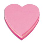 POST-IT Bloc repositionnable 225 feuilles forme coeur 2007H