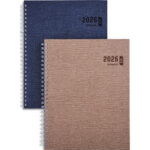 BREPOLS Agenda Janvier à Décembre KAZAR Ecotiming, 1 semaine sur 2 pages, 17,1x22cm assorti