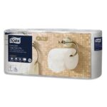 TORK Colis de 56 rouleaux de Papier toilette Traditionnal 3 plis blancs 155 feuilles Ecolabel