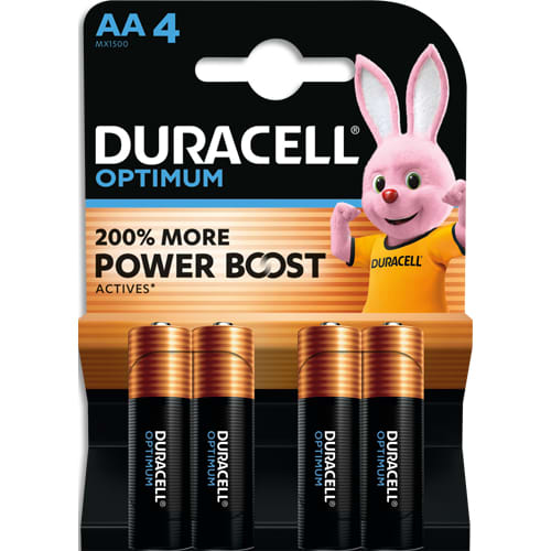 446713_d1-1.jpg DURACELL Piles alcalines AA Optimum, 1,5V LR6 MX1500, lot de 4 piles – Image 1