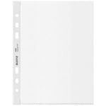 LEITZ Boîte de 25 pochettes perforées Leitz Recycle, A5, coloris transparent