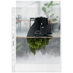 LEITZ Boîte de 25 pochettes perforées Leitz Recycle, A4, coloris transparent – Image 4