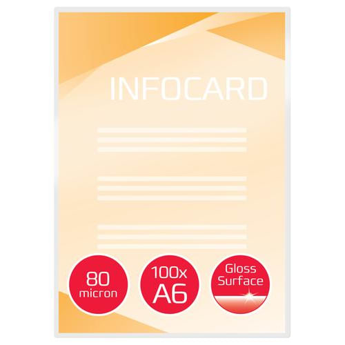 447217_d1.jpg GBC Paquet de 100 Pochettes de plastification GBC A6, 2 x 80 microns, brillantes IB585067 – Image 1