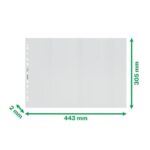 LEITZ Boîte de 25 pochettes perforées Leitz Recycle, A3, coloris transparent – Image 3