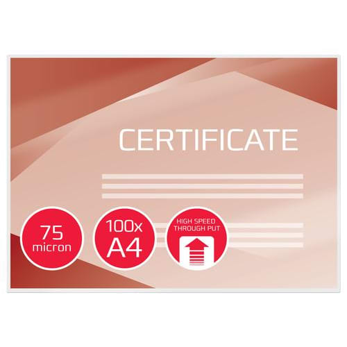 447246_d1.jpg GBC Paquet de 100 Pochettes de plastification GBC HighSpeed A4, 2 x 75 microns 3747347 – Image 1