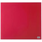NOBO Tableau mémo magnétique en verre - 300x300 mm - rouge - NOBO 1903954