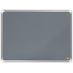 NOBO Tableau d'affichage en feutre Premium Plus - 600 x 450 mm - gris - 1915194