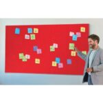 NOBO Tableau d'affichage Widescreen en feutre Impression Pro - 710 x 400 mm - rouge - 1915419 – Image 4