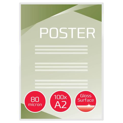 447461_d1.jpg GBC Paquet de 100 Pochettes de plastification GBC A2, 2 x 80 microns, brillantes IB589782 – Image 1