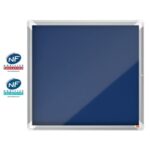 NOBO Vitrine d'affichage porte battante Premium Plus - feutre bleu - 6 x A4 - 1902555 – Image 4
