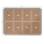 NOBO Vitrine d'affichage porte battante Premium Plus - en liège - 8 x A4 - 1915326 – Image 3