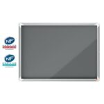 NOBO Vitrine d'affichage porte battante Premium Plus - feutre gris - 8 x A4 - 1915329 – Image 4