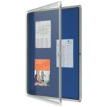 NOBO Vitrine d'affichage porte battante Premium Plus - feutre bleu - 9 x A4 - 1902556 – Image 2