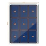 NOBO Vitrine d'affichage porte battante Premium Plus - feutre bleu - 9 x A4 - 1902556 – Image 3
