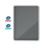 NOBO Vitrine d'affichage porte battante Premium Plus - feutre gris - 9 x A4 - 1915330 – Image 4