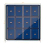 NOBO Vitrine d'affichage porte coulissante Premium Plus - feutre bleu - 12 x A4 - 1902566 – Image 3