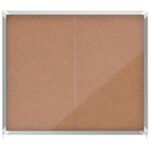 NOBO Vitrine d'affichage porte coulissante Premium Plus - liège - 15 x A4 - 1915332