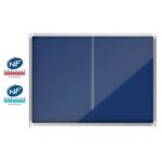NOBO Vitrine d'affichage porte coulissante Premium Plus - feutre bleu - 18 x A4 - 1915334 – Image 4
