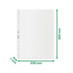 LEITZ Boîte de 25 pochettes perforées Leitz Recycle, A4, coloris transparent – Image 3