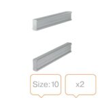 NOBO Lot de 10 supports pour bandes planning fixes - Argent - 1900409 – Image 2