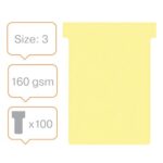 NOBO Etui de 100 Fiches T Indice 3 - Jaune - 2203004 – Image 3