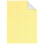 NOBO Pack de 80 fiches T imprimables Indice 2 - Jaune - 2402004