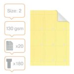 NOBO Pack de 80 fiches T imprimables Indice 2 - Jaune - 2402004 – Image 2