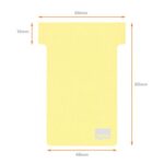 NOBO Pack de 80 fiches T imprimables Indice 2 - Jaune - 2402004 – Image 3