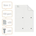 NOBO Pack de 80 fiches T imprimables Indice 3 - Blanc - 2403002 – Image 2