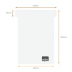 NOBO Pack de 80 fiches T imprimables Indice 3 - Blanc - 2403002 – Image 3