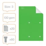 NOBO Pack de 80 fiches T imprimables Indice 3 - Vert - 2403005 – Image 2