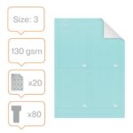 NOBO Pack de 80 fiches T imprimables Indice 3 - Bleu - 2403006 – Image 2
