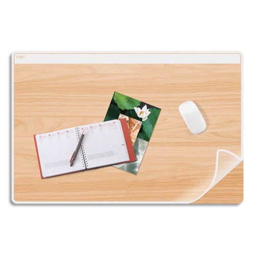 448920_d1.jpg CEP Sous-mains SILVA. Rabat antireflet. Compatible avec souris. Dim (lxp): 58,5 x 38,5 cm, ép 2 mm. Hêtre – Image 1