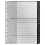 LEITZ Intercalaires 20 onglets alphabétiques A-Z Leitz Recycle,A4XL,plastique 90% recyclé/100% recyclable – Image 4