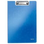 LEITZ Porte-blocs avec rabat WOW A4, capacité 75 feuilles. Dimensions : L22,8xH1,7xP32 cm. Coloris bleu