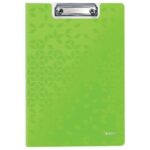LEITZ Porte-blocs avec rabat WOW A4, capacité 75 feuilles. Dimensions : L22,8xH1,7xP32 cm. Coloris vert