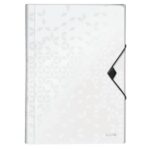 LEITZ Trieur à rabat WOW extensible en polypropylène 11 positions. Coloris Blanc