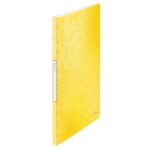 LEITZ Protège-documents WOW en polypropylène 20 pochettes, 40 vues. Coloris Jaune
