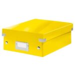 LEITZ Boîte CLICK&STORE taille S avec compartiments amovibles. Coloris Jaune