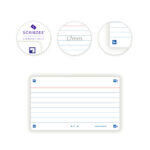 OXFORD Sachet de 32 fiches BRISTOL FLASH OXFORD 2.0 non perforées 75x125mm 250g lignées Blanc