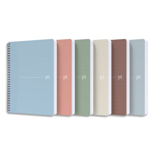 449440_d1-1.jpg OXFORD Cahier carte recyclée My Rec'Up à spirale 180 pages 90g lignées 7mm. Format 14,8x21 cm – Image 1