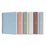 OXFORD Cahier carte recyclée My Rec'Up à spirale 180 pages 90g lignées 7mm. Format 21x29,7cm