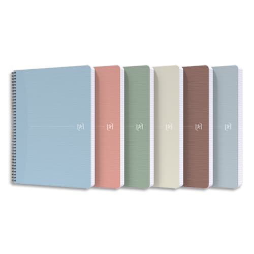 449446_d1-1.jpg OXFORD Cahier carte recyclée My Rec'Up à spirale 180 pages 90g lignées 7mm. Format 21x29,7cm – Image 1